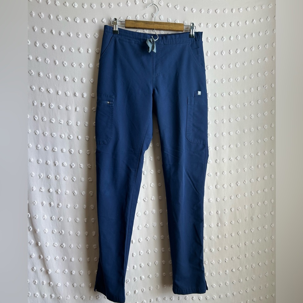 Figs Women’s Yola Skinny Scrub Pants Technical Stretch Sz Small Tall Navy